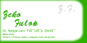 zeko fulop business card